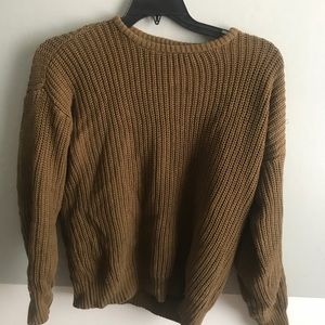 Green knitted sweater